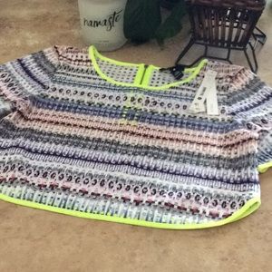 Aqua multicolor shirt